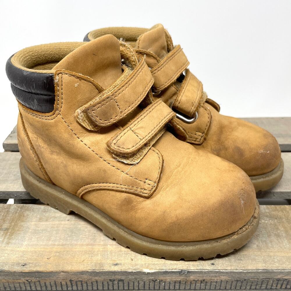 PEAKS Kids Boys Toddler Construction Work Boots In Tan Size 9.5
